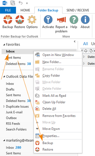 Folder Backup for Outlook 1.11 full